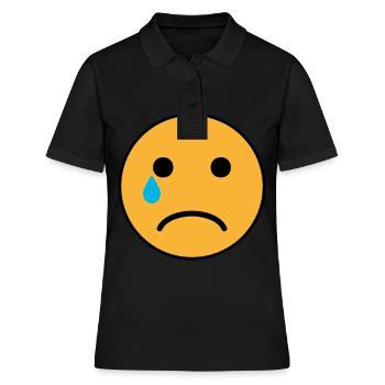 Emoji triste - Polo Femme - noir - Devant - Ailine (174cm)