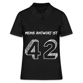 Answer 42 - Women's Polo Shirt - black - Front - Ailine (174cm)