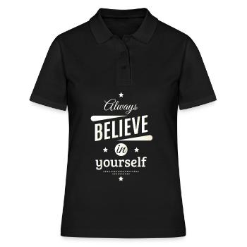 Glaube - Frauen Polo Shirt - Schwarz - Vorne - Ailine (174cm)