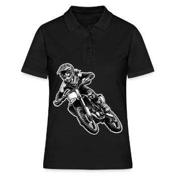 Motocross Femmes Filles Fille - Polo Femme - noir - Devant - Ailine (174cm)