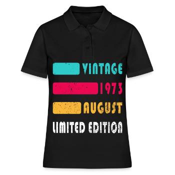 August 1973 Jahrestag August 1973 August - Frauen Polo Shirt - Schwarz - Vorne - Ailine (174cm)