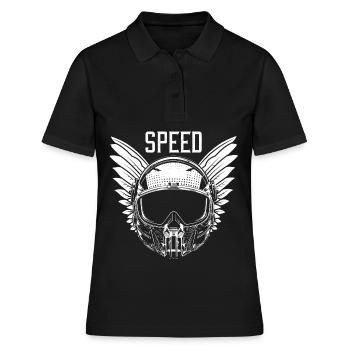 Speed - Frauen Polo Shirt - Schwarz - Vorne - Ailine (174cm)