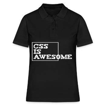 css is awesome - Frauen Polo Shirt - Schwarz - Vorne - Ailine (174cm)