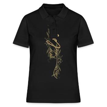 Love - Frauen Polo Shirt - Schwarz - Vorne - Ailine (174cm)
