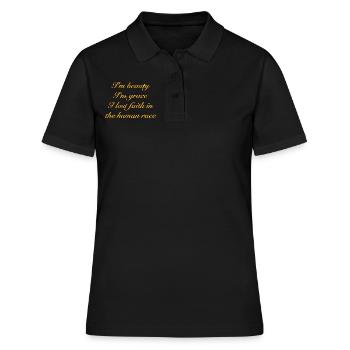 Schönheit und Anmut - Frauen Polo Shirt - Schwarz - Vorne - Ailine (174cm)
