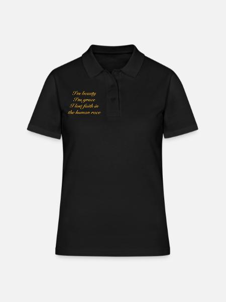 Beauté et grâce - Polo Femme - noir