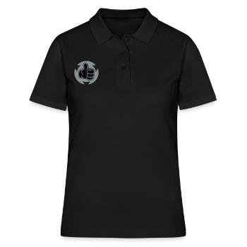 Daumen Hoch - Frauen Polo Shirt - Schwarz - Vorne - Ailine (174cm)