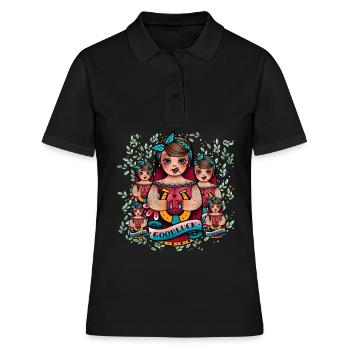 Matryoshka Russia Babushka Doll - Women's Polo Shirt - black - Front - Ailine (174cm)