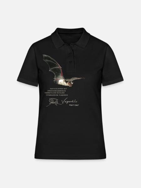 Zweifarbfledermaus - Frauen Polo Shirt - Schwarz