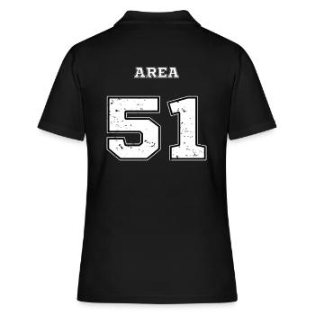 AREA 51 Alien Saucer UFO Alien - Polo Femme - noir - Dos - Ailine (174cm)