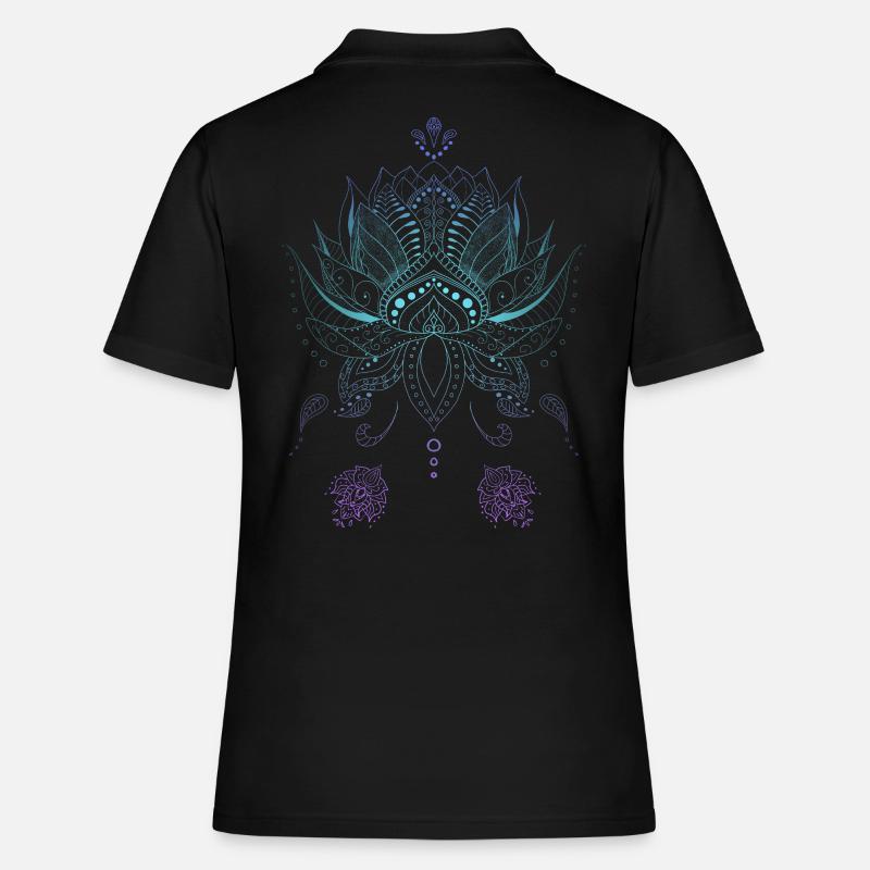 Décorations de mandala style Boho indien - Polo Femme - noir
