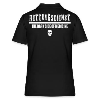 Rettungsdienst,die dunkle Seite der Medizin,Shirt - Frauen Polo Shirt - Schwarz - Hinten - Ailine (174cm)