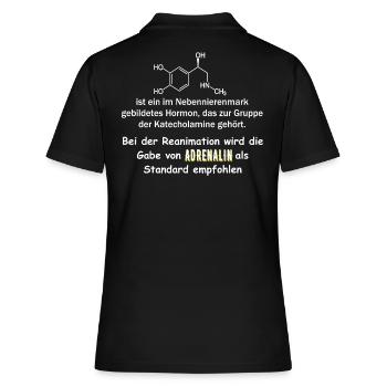 Rettungsdienst,Adrenalin als Notfall Medikament, - Frauen Polo Shirt - Schwarz - Hinten - Ailine (174cm)