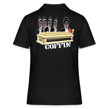 Coffin Danse,Cercueil dance,Afrique Funèbre Song Shirt - Polo Femme - noir - Dos - Ailine (174cm)