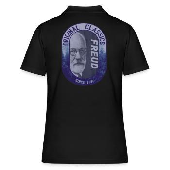 Sigmund Freud,Vintage,Psychologie,Médecin Médecine FUn - Polo Femme - noir - Dos - Ailine (174cm)