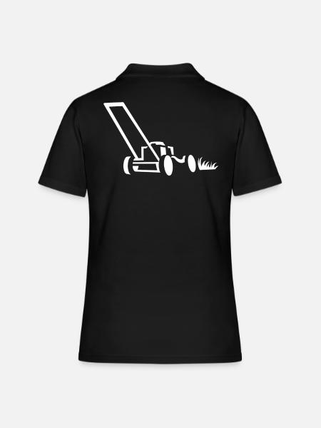 Rasenmäher Gartenlandschaftsbau - Frauen Polo Shirt - Schwarz