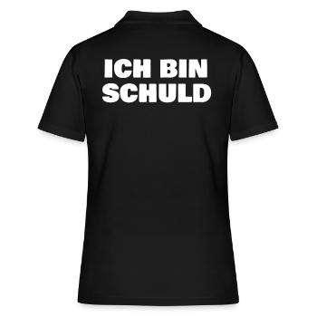 Ich bin Schuld - Frauen Polo Shirt - Schwarz - Hinten - Ailine (174cm)