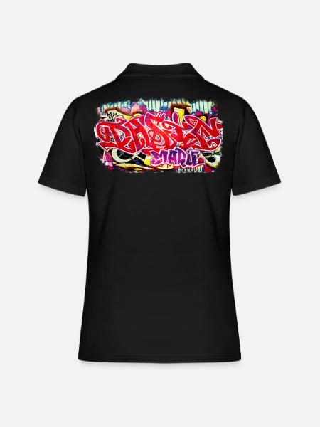 Berliner Mauer Graffiti Schrift - Frauen Polo Shirt - Schwarz