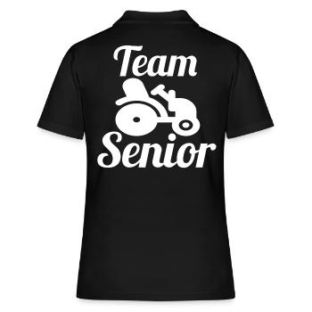 Team Senior - Frauen Polo Shirt - Schwarz - Hinten - Ailine (174cm)