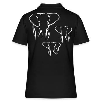 ELEFANTEN Elephant Design - Women's Polo Shirt - black - Back - Ailine (174cm)