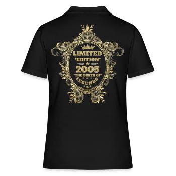 2005 - Frauen Polo Shirt - Schwarz - Hinten - Ailine (174cm)