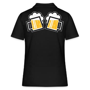 2 chopes à bière bavaroise Prosten (chopes à bière / 3C) - Polo Femme - noir - Dos - Ailine (174cm)