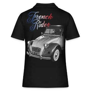 FRENCH RIDER, French car - Women's Polo Shirt - black - Back - Ailine (174cm)