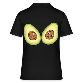Avocados Früchte Frucht Vegetarisch - Frauen Polo Shirt - Schwarz - Hinten - Ailine (174cm)