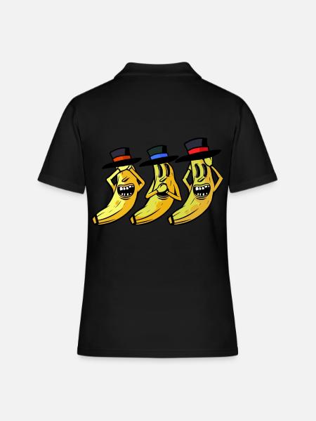 Bananes Sentiments Emotion Banane Fruit Fruit - Polo Femme - noir