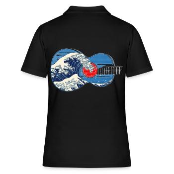 Guitare Big Wave par Kanagawa Guitar Player - Polo Femme - noir - Dos - Ailine (174cm)