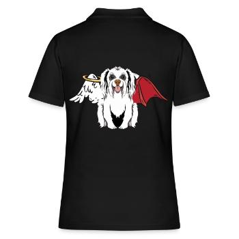 Enfers, Chien, Ange, Diable, Céleste, Diable, Chiens - Polo Femme - noir - Dos - Ailine (174cm)