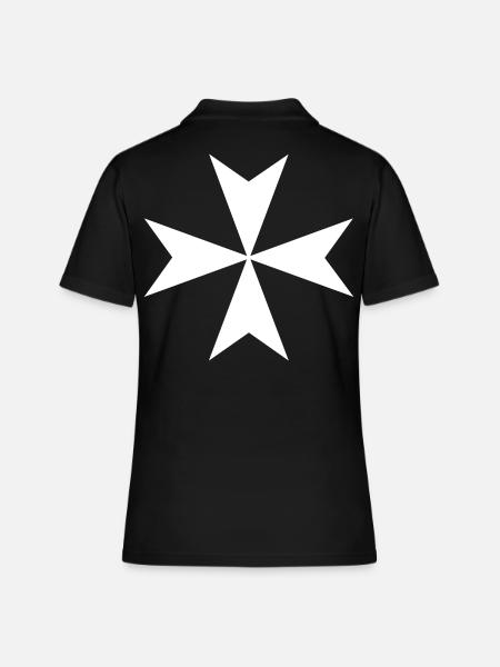 Croix de Malte - Polo Femme - noir