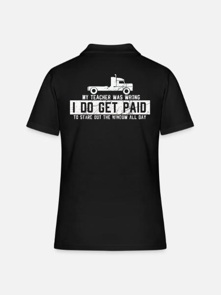 truck driver - Women's Polo Shirt - black
