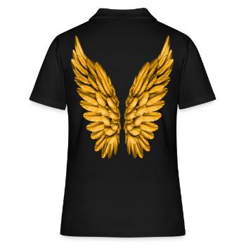 Ailes angéliques or Aile d’or Ange Aile ange - Polo Femme - noir - Dos - Ailine (174cm)