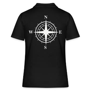 compass - Women's Polo Shirt - black - Back - Ailine (174cm)