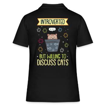 introvert - Women's Polo Shirt - black - Back - Ailine (174cm)