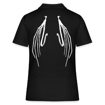 Occult occultism bat wings angel wings - Women's Polo Shirt - black - Back - Ailine (174cm)