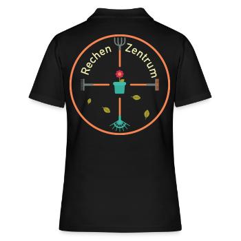 Rechenzentrum Garten Rechen Gärtner Gartenarbeit - Frauen Polo Shirt - Schwarz - Hinten - Ailine (174cm)