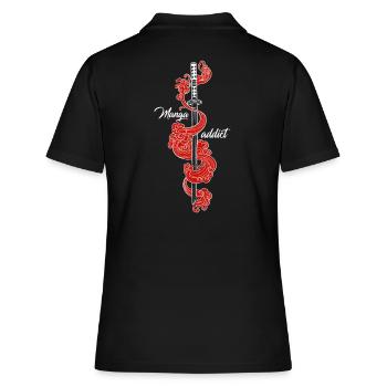 Katana Manga addict - Polo Femme - noir - Dos - Ailine (174cm)