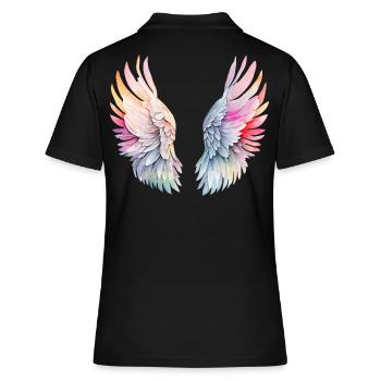 Ailes d'Ange Arc-en-ciel Angelwings - Polo Femme - noir - Dos - Ailine (174cm)