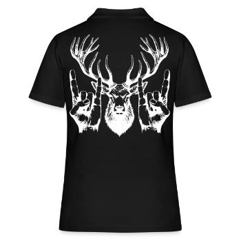 tête en métal fourche signe Cool - Polo Femme - noir - Dos - Ailine (174cm)