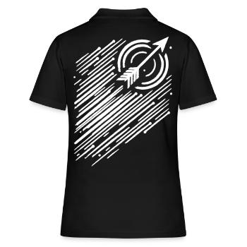 bogensport bogenschütze bsv bogenschießen bogen - Frauen Polo Shirt - Schwarz - Hinten - Ailine (174cm)