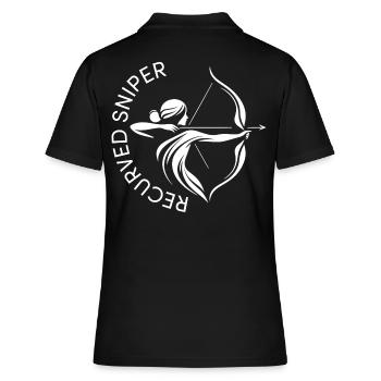Archer Recurved Sniper Archery BSV - Women's Polo Shirt - black - Back - Ailine (174cm)