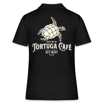 Tortuga Café Key West Style Illustration - Polo Femme - noir - Dos - Ailine (174cm)