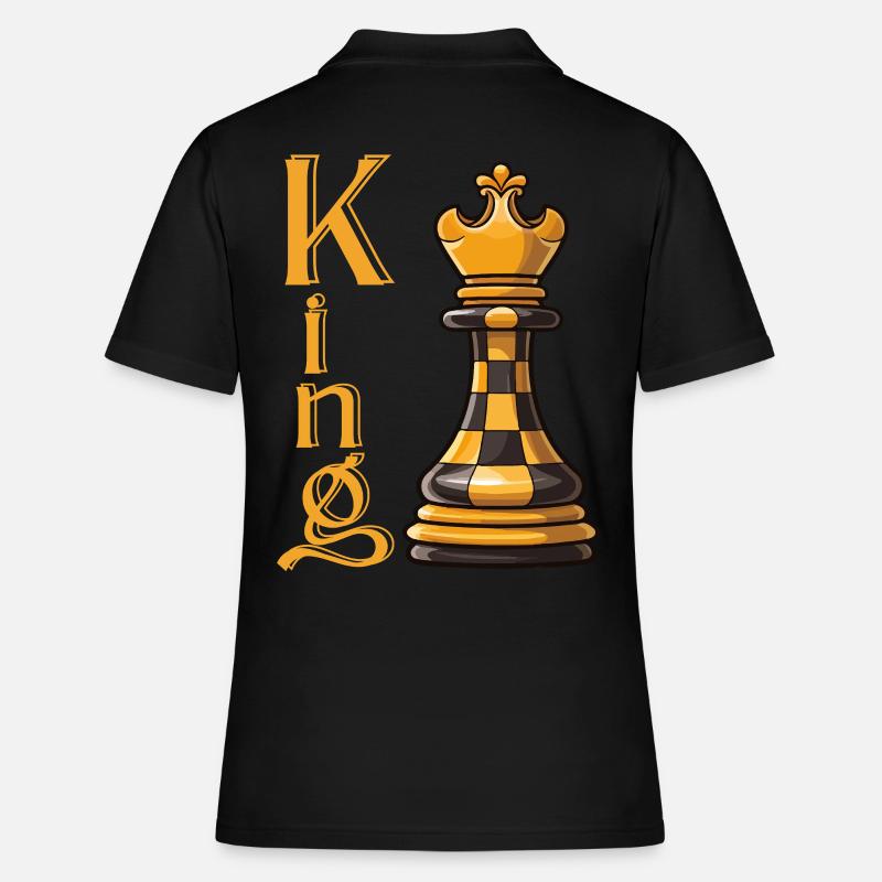 Roi des échecs Élégance - Polo Femme - noir