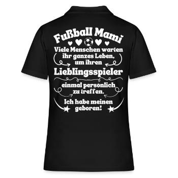 Football Le joueur préféré de maman est né - Polo Femme - noir - Dos - Ailine (174cm)