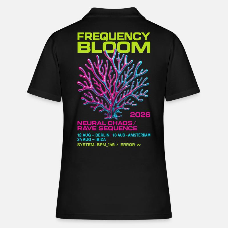 Frequency Bloom - Women's Polo Shirt - black