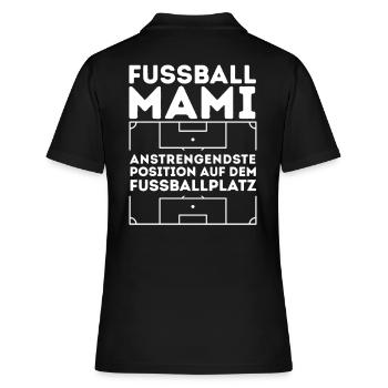 Maman du football Position la plus exigeante sur le terrain - Polo Femme - noir - Dos - Ailine (174cm)