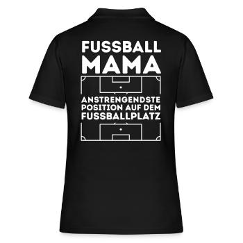 Maman de football Position la plus exigeante sur le terrain - Polo Femme - noir - Dos - Ailine (174cm)