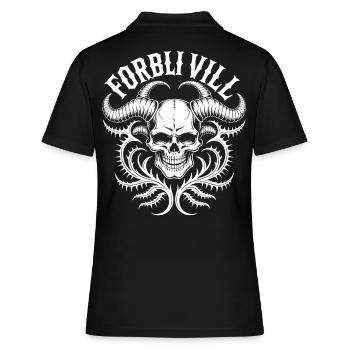 Gorblin Villa Schädel - Frauen Polo Shirt - Schwarz - Hinten - Ailine (174cm)